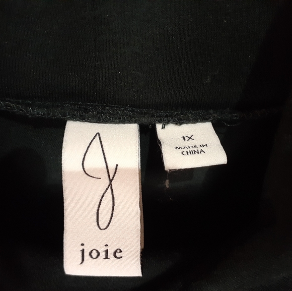 Joie Women's Plus Size 1X Half Sleeve Pullover Turtleneck in Forest Green - Picture 4 of 6